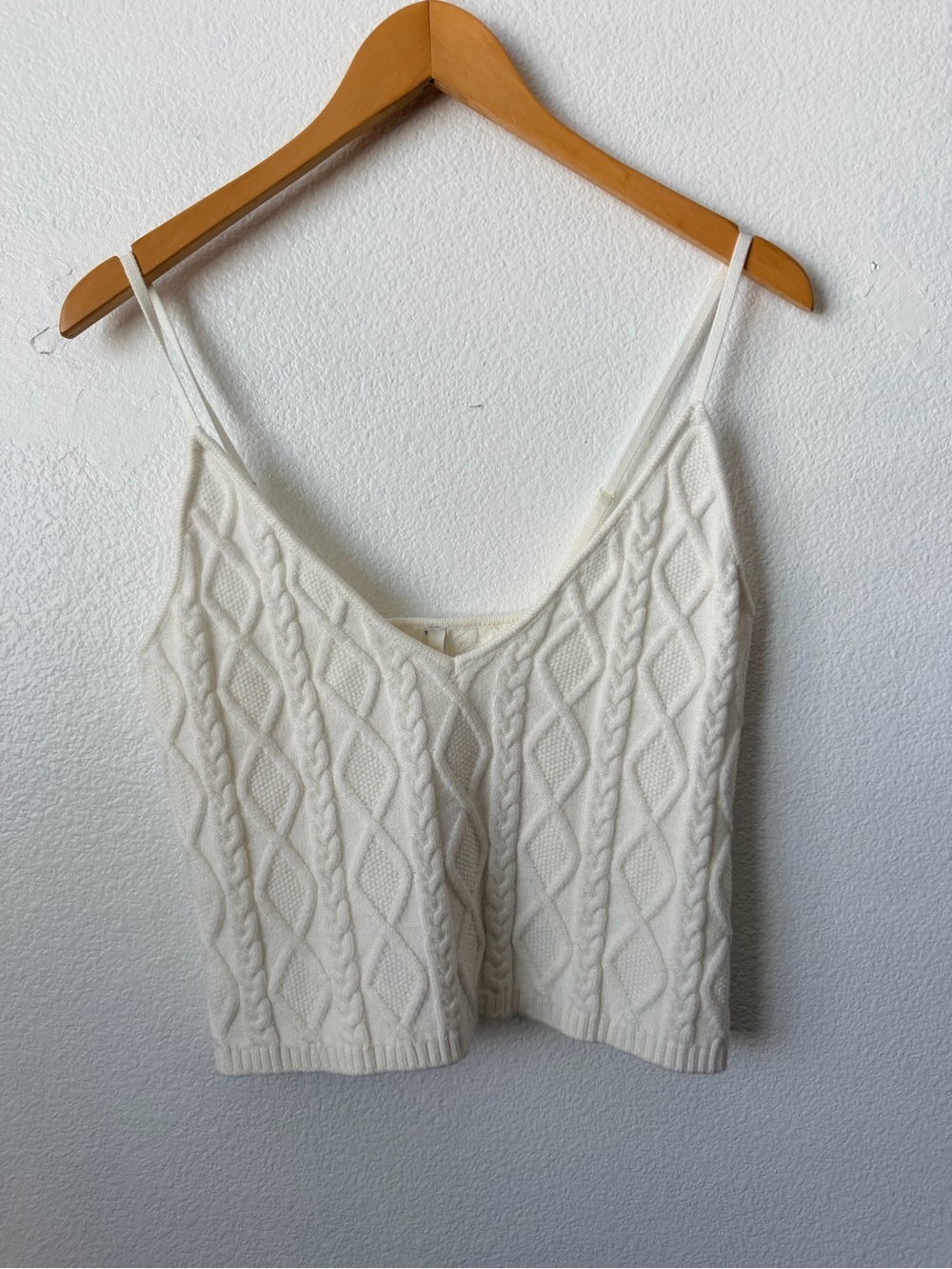 Skims Women's Ivory Snow Bunny Shop Cableknit Tank Top NWT XL - Picture 2 of 5